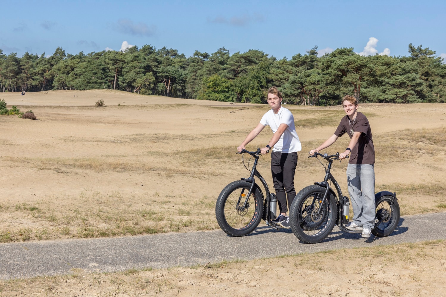 Elektrische steps op het Beekhuizerzand bij Harderwijk